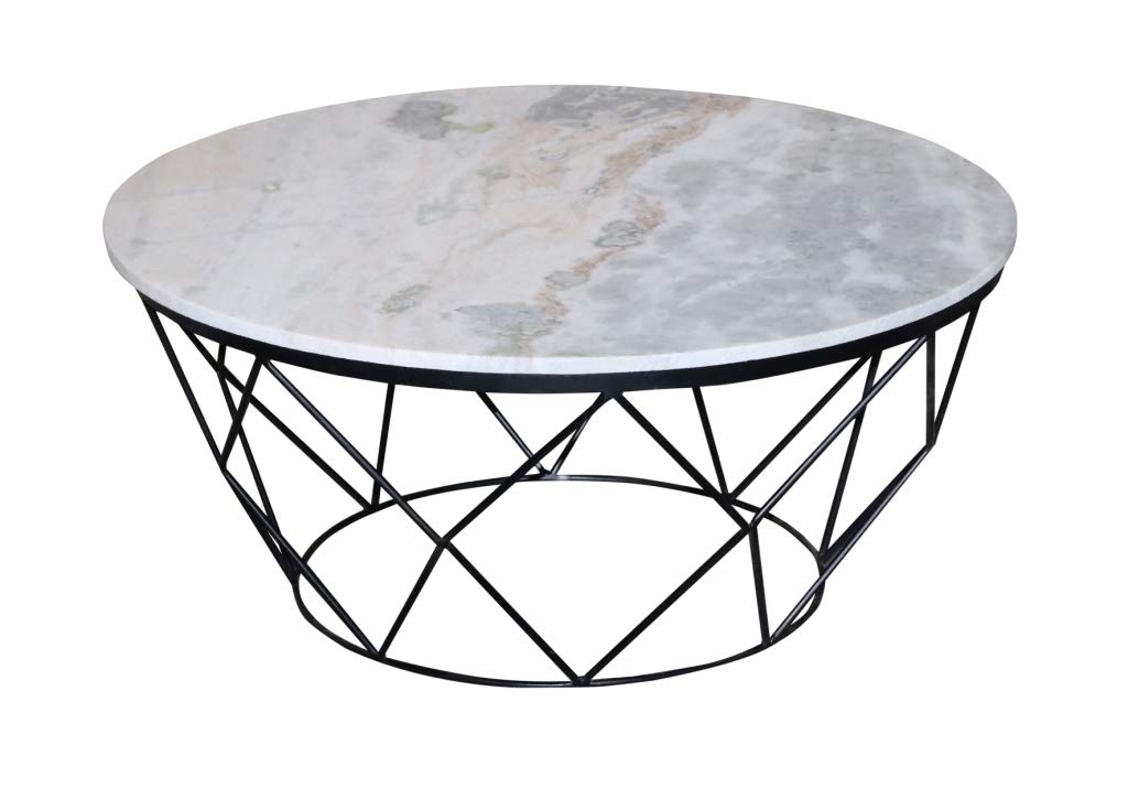 Progressive Furniture Outbound Cocktail Table, Marble/Iron